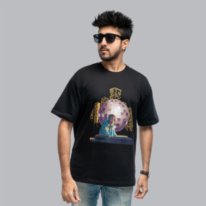 Unisex Black Oversized T-shirt